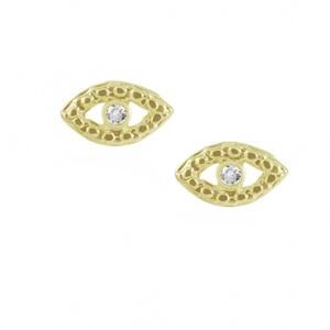 NEW SAHIRA women's evil eye studs in gold